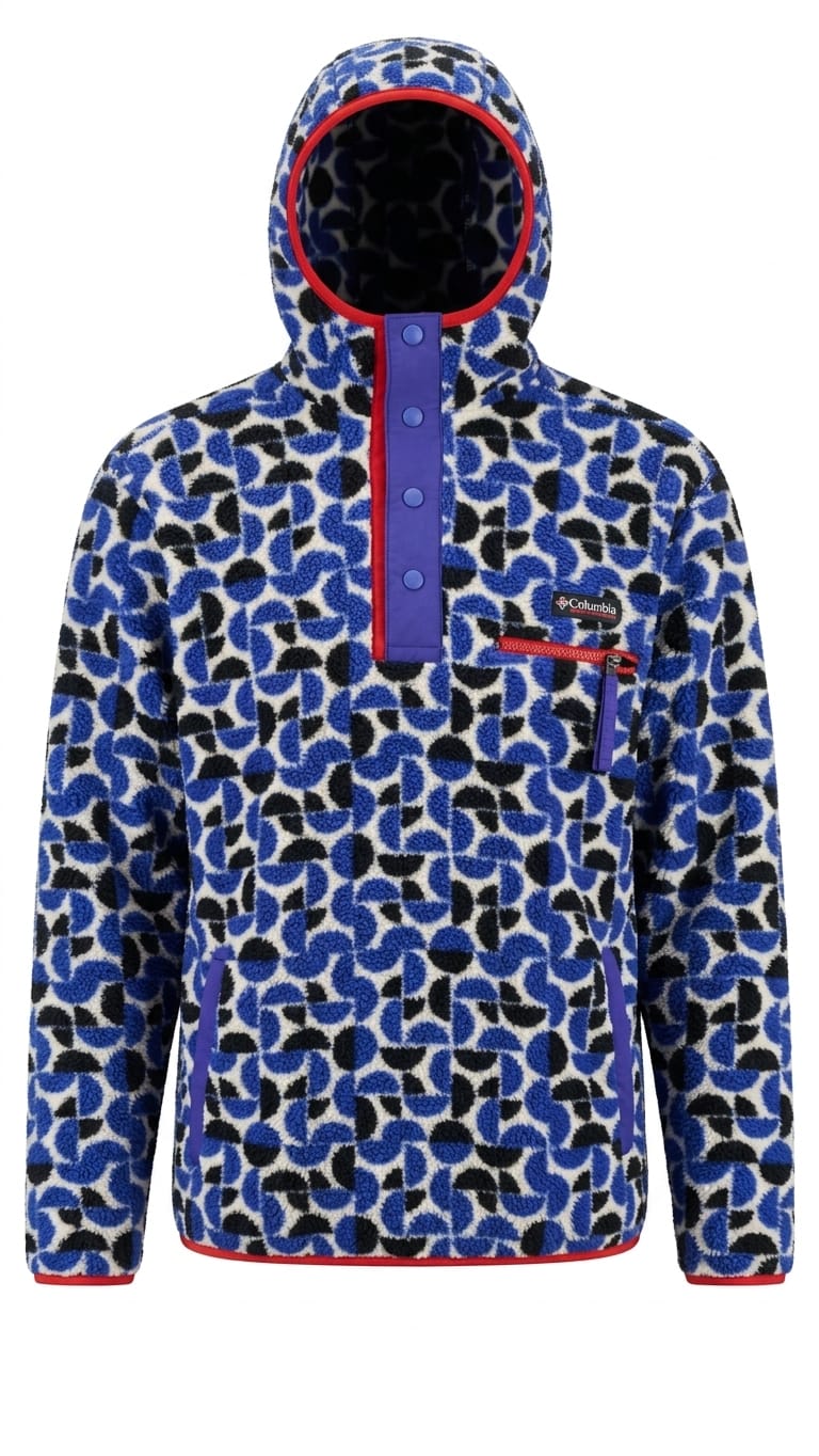 casaca-columbia-azul-diseño-colores-capucha-hombre Polera Columbia Caballero Azul con Diseño - Image 1