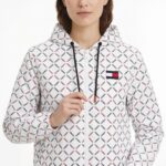 Casaca Cortaviento Tommy Hilfiger Dama Blanca