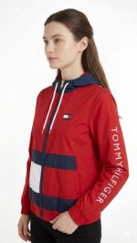 Casaca Cortaviento Tommy Hilfiger Dama Roja - Image 3