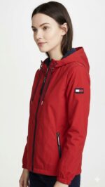 Casaca Cortaviento Tommy Hilfiger Dama Roja - Image 3