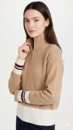 Chompa polar Tommy Hilfiger Dama Canela blanco - Image 3