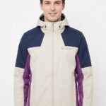Casaca Columbia Impermeable Caballero Crema