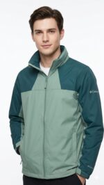 Casaca Columbia Impermeable Caballero Verde Agua - Image 2