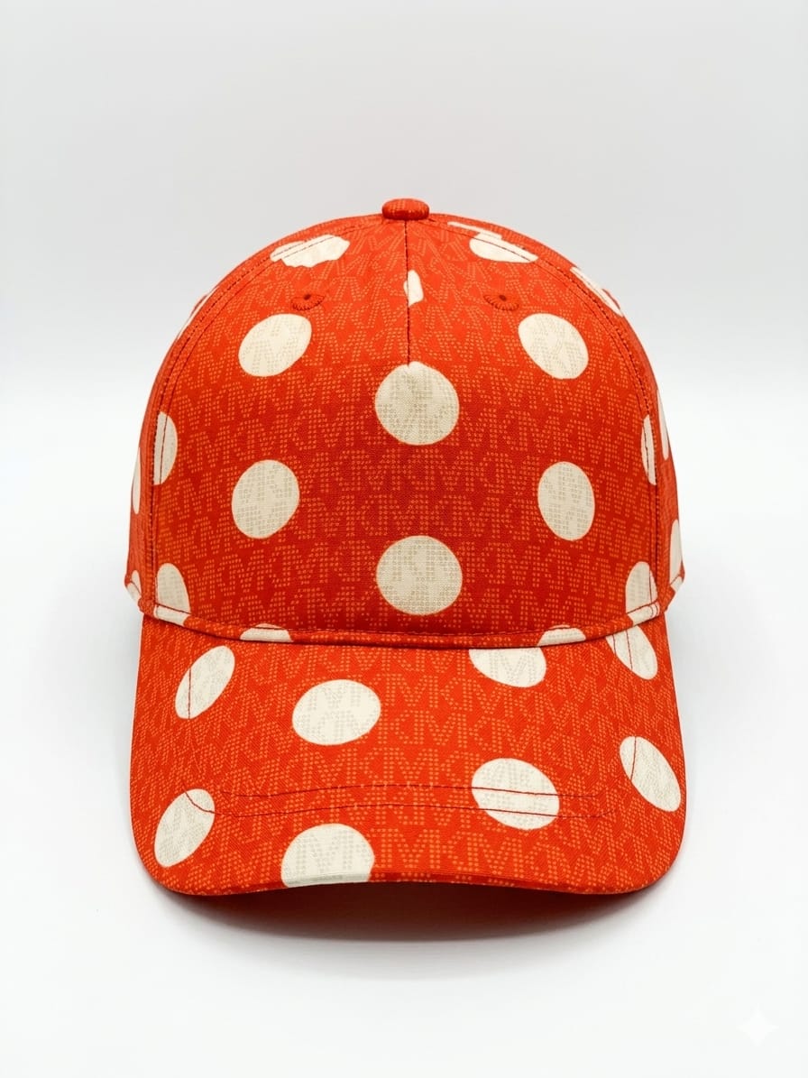 gorra-michael-kors-naranja-circulos-blancos Gorra Michael Kors - Image 1