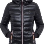 Casaca Tommy Hilfiger Packable High Shine Puffer Negra