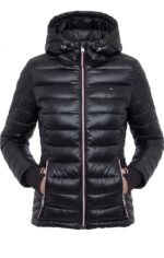 Casaca Tommy Hilfiger Packable High Shine Puffer Negra