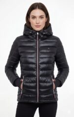 Casaca Tommy Hilfiger Packable High Shine Puffer Negra - Image 2