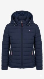 Casaca Tommy Hilfiger Packable Down High Shine Puffer Azul