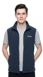 Chaleco Polar Columbia Hombre Azul - Image 3