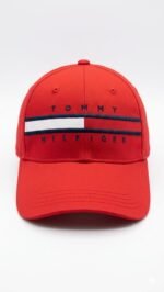 Tommy Hilfiger Gorra Clásica con Franja y Logotipo Estampado Unisex Rojo - Imagen 4