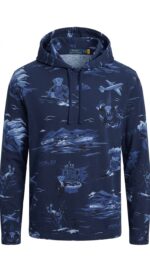 Polera Capucha Ralph Lauren Caballero Azul