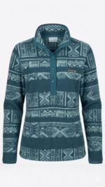 Polera Polar Columbia Dama Verde Turquesa