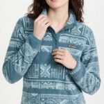 Polera Polar Columbia Dama Verde Turquesa
