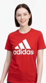 Polo Deportivo Rojo Adidas Dama - Image 2