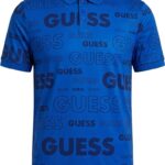 Polo Camisero Guess Monograma Azul