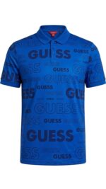 Polo Camisero Guess Monograma Azul