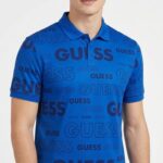 Polo Camisero Guess Monograma Azul