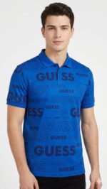 Polo Camisero Guess Monograma Azul - Image 2