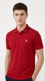 Polo Camisero Slim Fit Rojo US Polo Caballero - Image 2