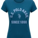 Polo US Polo Dama Azul Logo