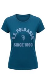 Polo US Polo Dama Azul Logo