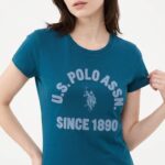 Polo US Polo Dama Azul Logo