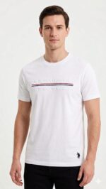 Polo US Polo Caballero Blanco Logo - Image 2