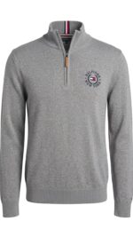 Suéter Quarter-ZiP Tommy Hilfiger Gris