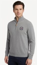 Suéter Quarter-ZiP Tommy Hilfiger Gris - Image 3