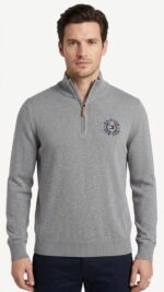 Suéter Quarter-ZiP Tommy Hilfiger Gris - Image 2