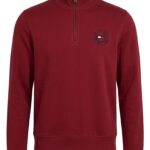 Suéter Quarter-ZiP Tommy Hilfiger Guinda