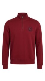 Suéter Quarter-ZiP Tommy Hilfiger Guinda