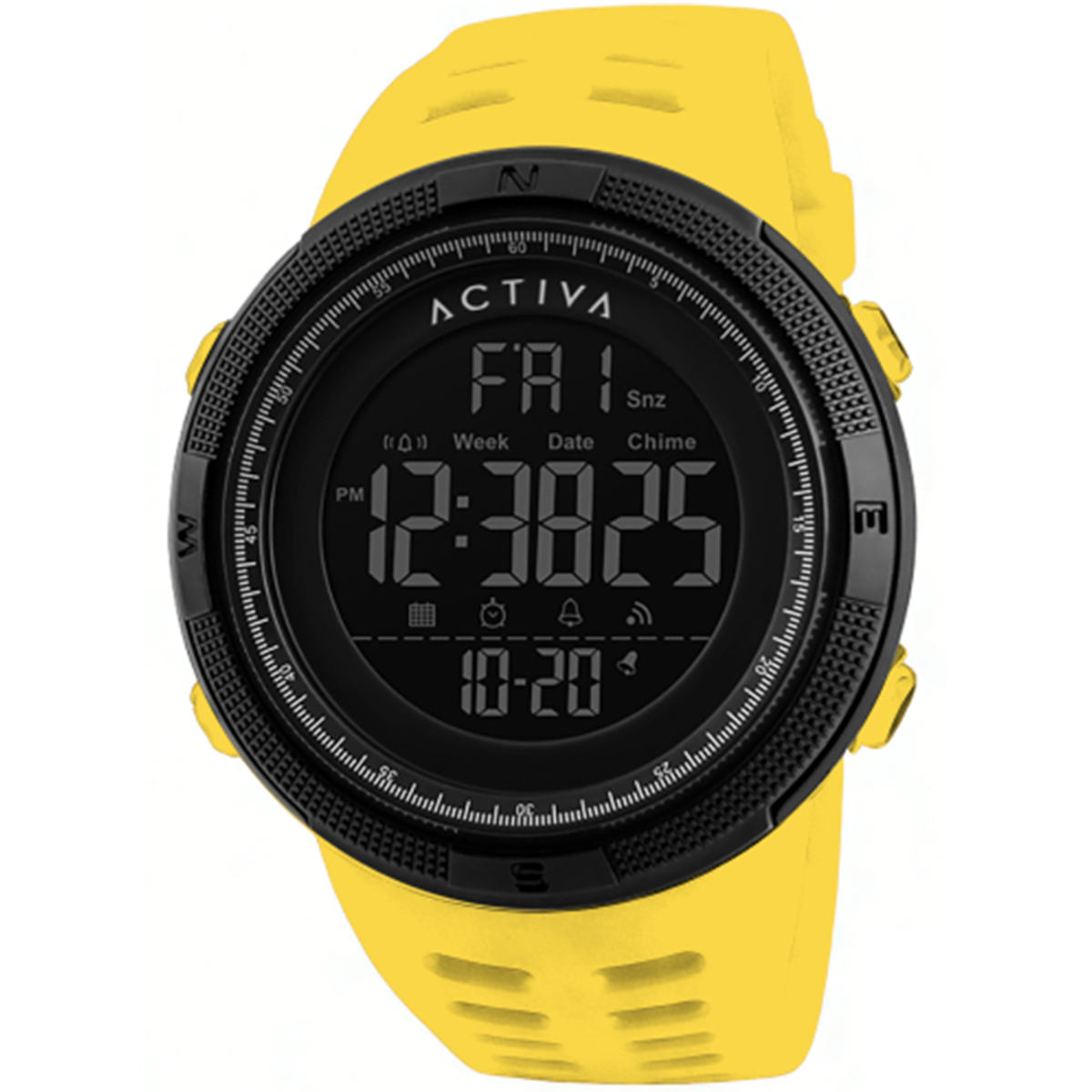 Activa003_ACW1915-001-4.png Activa X Invicta DIGITAL ESSENTIALS Digital Men's Watch - 50mm. Yellow (ACW1915-001) - Image 1