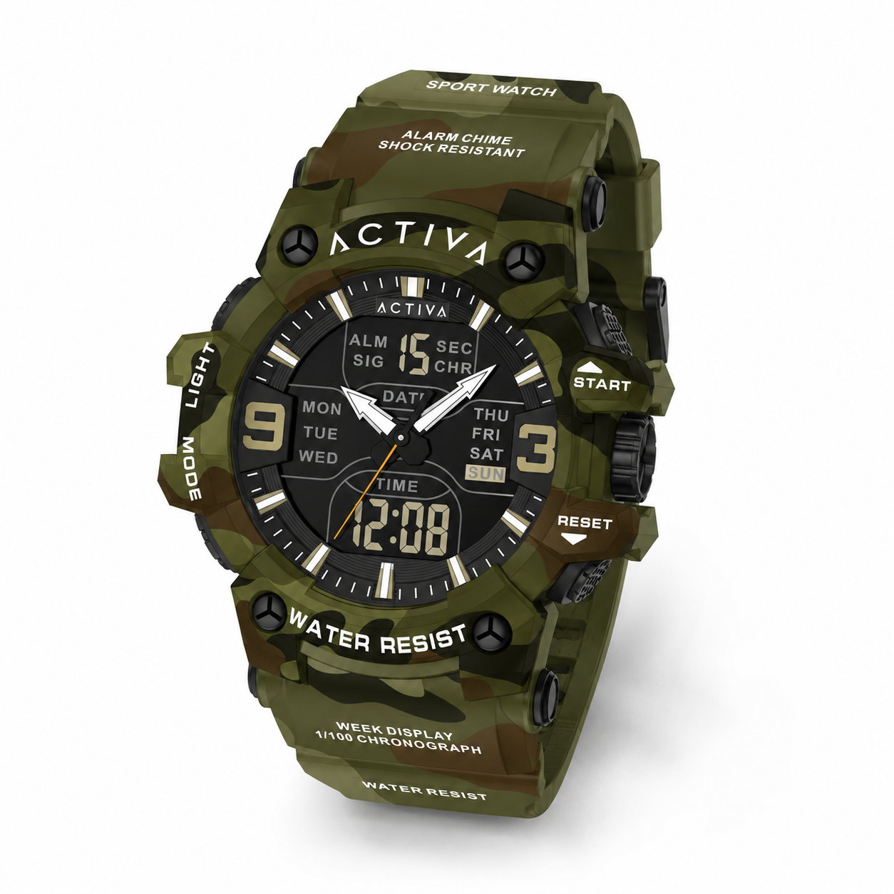 Activa014_ACW8049MC-001-4.png Activa X Invicta Digital Men's Watch - 53mm. Camouflage. Green (ACW8049MC-001) - Imagen 1