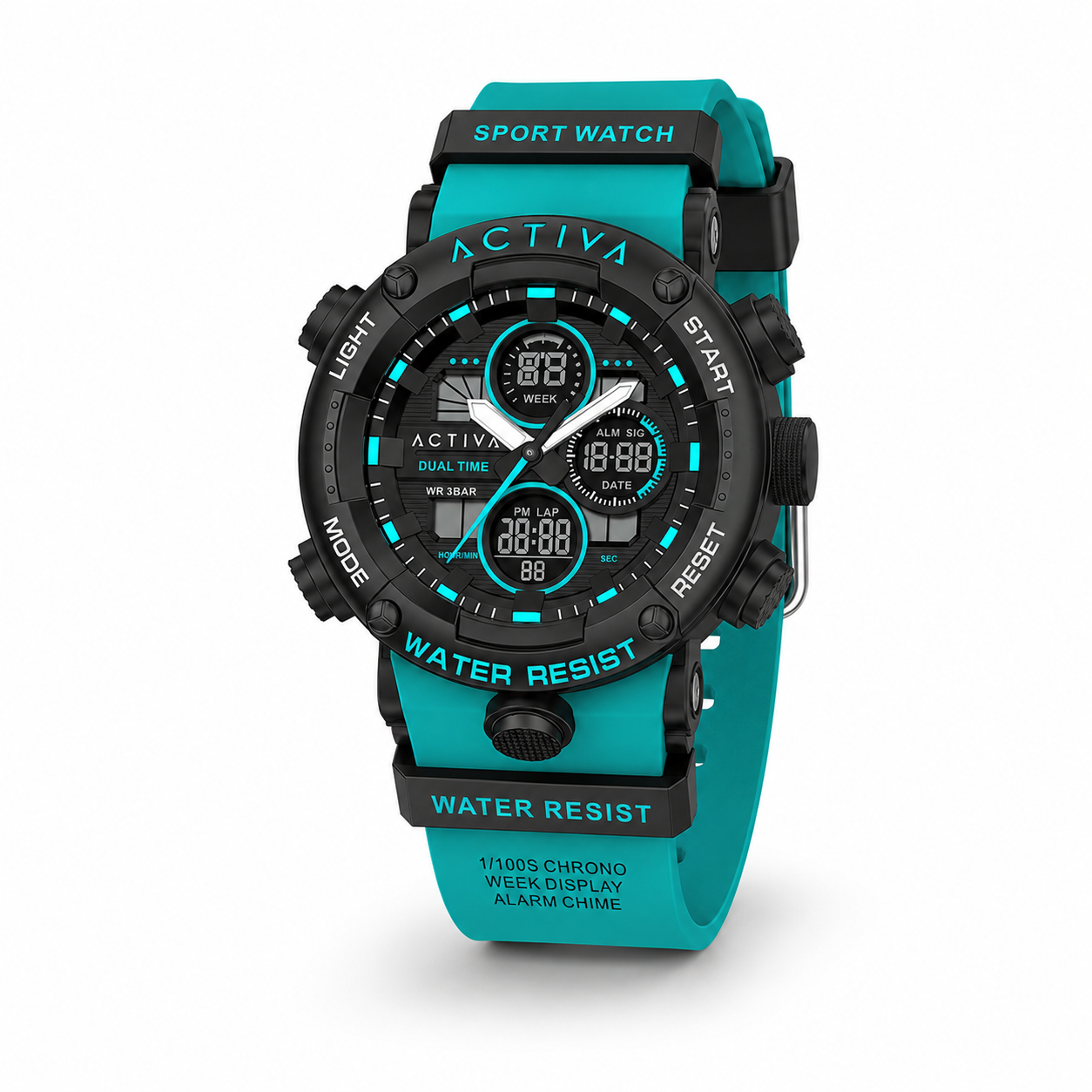 Activa016_ACW8038-003 Activa X Invicta Digital Men's Watch - 52mm. Teal. Blue (ACW8038-003) - Image 1