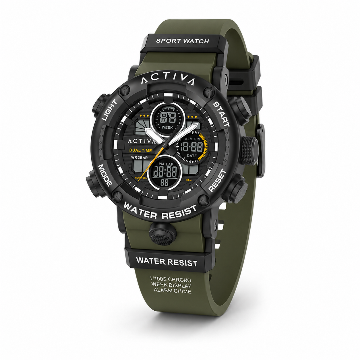 Activa017_ACW8038-004 Activa X Invicta Digital Men's Watch - 52mm, Army Green (ACW8038-004) - Image 1