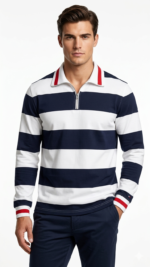 Polo de Piqué Clásico para Caballero Tommy Hilfiger – Azul/Blanco - Image 2