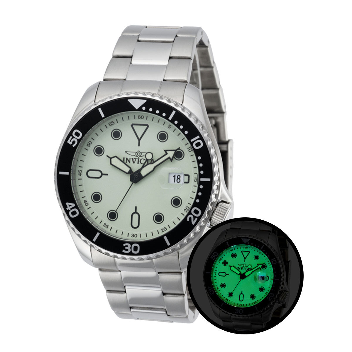 Pro-Diver47305 Invicta Pro Diver Men's Watch w/Luminous Dial - 46mm, Steel (47305) - Image 1