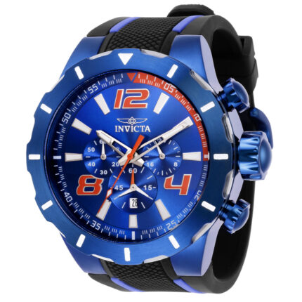 Invicta S1 Rally Overdrive Men’s Watch – 52mm. Black. Blue (35738)