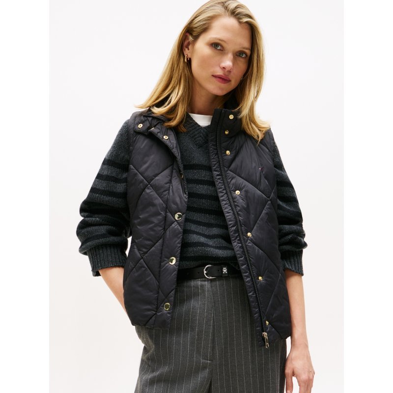 Tommy-JacketXW06097-BDS Padded Quilted Vest - Imagen 1