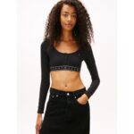 Tommy Jeans Logo Tape Crop Top