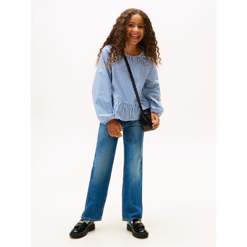 Tommy-PantsKG08965-1A5 Kids' Faded Stretch Loose Straight Jean - Imagen 1