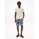 Relaxed Fit 7" Palm Leaf Print Short