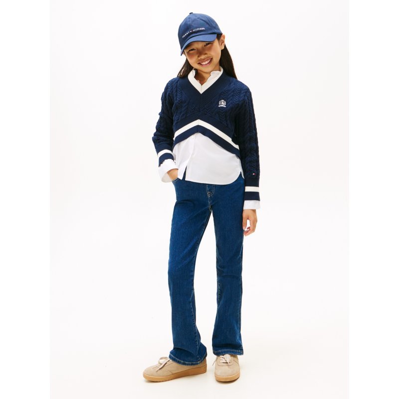 Tommy-PantsXG01750-8LE Kids' Kick Flare Stretch Denim - Imagen 1