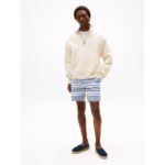 Stripe Stretch-Cotton Twill 7" Short