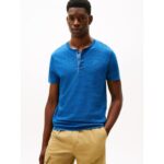 Striped Short-Sleeve Henley