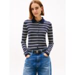 Slim Fit Wool-Silk Blend Polo Cardigan