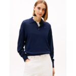 Wool-Silk Blend Sweater Polo