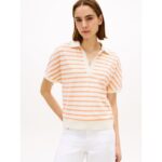 Relaxed Fit Heathered Stripe Polo