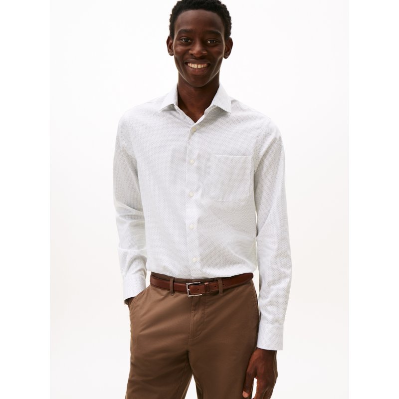 Tommy-Shirt01T0571-Y37 Regular Fit THFlex Geo Print Dress Shirt - Imagen 1